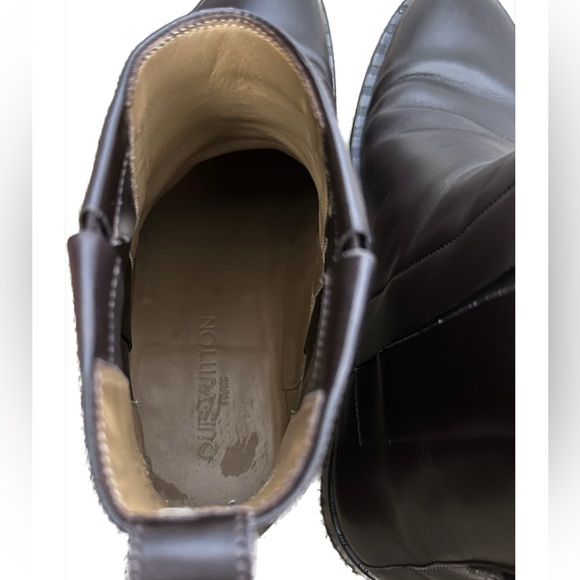 Men’s Louis Vuitton Leather Ankle Chelsea Boots - Sz 9 - Picture 6 of 10